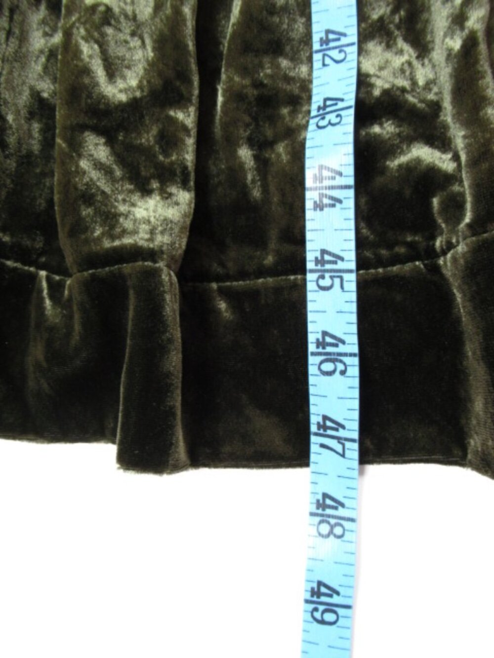 Anthropologie The Somerset Velvet Maxi Dress Dark Green Olive XXSP - Picture 11 of 14